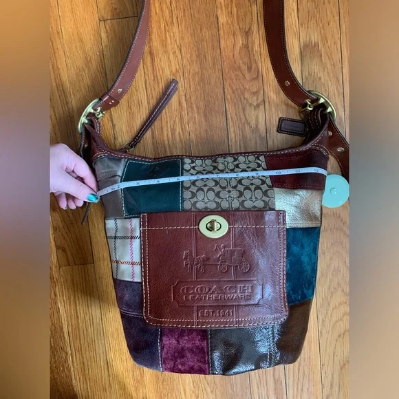 COACH Vintage Holiday patchwork Bleeker limited crossbody bag 11356 - Picture 15 of 16